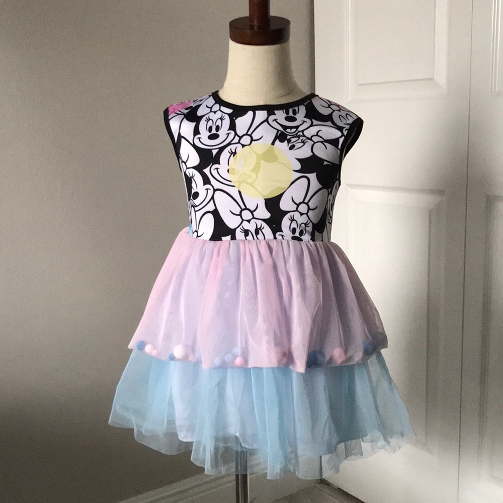 Disney Pippa & Julie Minnie Mouse Pom Pom Dress | 4T
